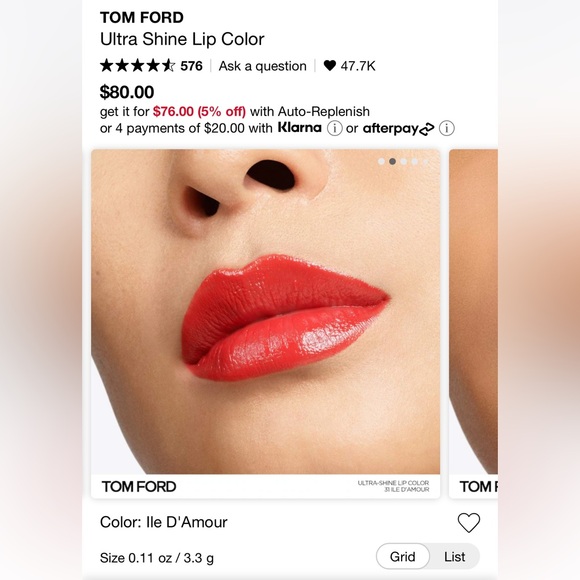 TOM FORD Ultra Shine Lip Color 31 Ile D'Amour - Picture 4 of 9